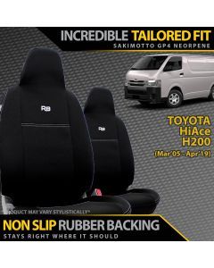 Toyota HiAce Neoprene 2x Front Seat Covers (In Stock)