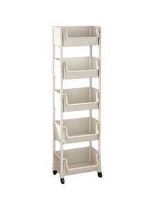 Mobile Bookshelf Office Cart (5-Tier)
