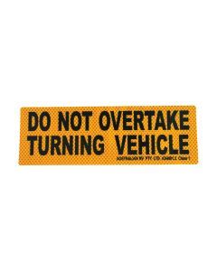 Do Not Overtake Turning Vehicle Sticker