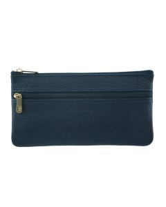 Pierre Cardin Womens Genuine Soft Italian Leather Wallet - Navy