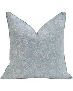 Kolka Pastel Floral Luxurious Cotton Voile Decorative Cushion - Grey