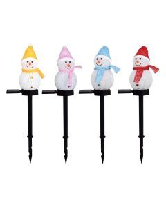 Snowman Solar Christmas Lights Outdoor Lawn Decorations