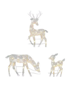Lighted Christmas Deer Reindeer Family with LED Lights