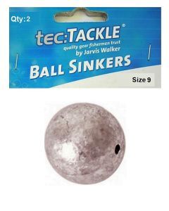 2 x Jarvis Walker 9 Ball Sinkers - Pre Packed 9 Ball Fishing Sinkers