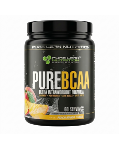 420g Pure Lean Nutrition BCAA Intra-Workout Powder - Peach Mango (Branched Chain Amino Acids Recovery)