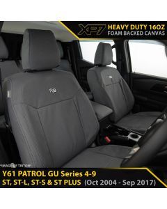 Nissan Patrol GU Wagon Series 4-9 ST, ST-L & ST PLUS XP7 Heavy Duty Canvas 2x Front Seat Covers