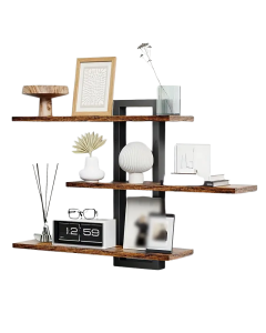 3-Tier Wall Shelves with Foldable Brackets