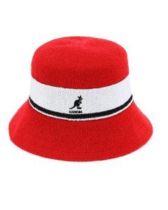Kangol Soft Bermuda Stripe Bucket Hat - Scarlet Red