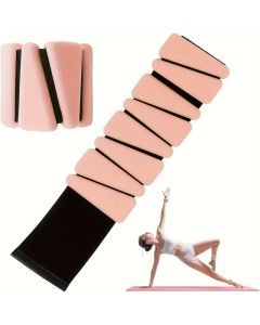 1 Pair Silicone Weighted Wristbands & Ankle Straps, 2lbs/907.18g - Salmon Pink
