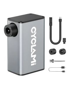 A3 Mini Electric Bicycle Air Pump Cordless Aluminum Inflator Grey