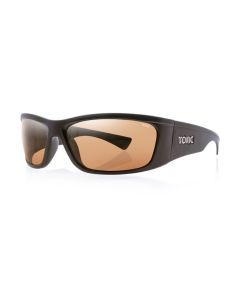 Tonic Shimmer Polarised Sunglasses with Glass Neon Copper Lens & Black Frame