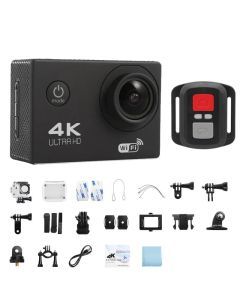 4K Sports Action Camera 30M Waterproof Black