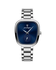 Women's Stainless Steel Waterproof Quartz Watch (Silver Blue)