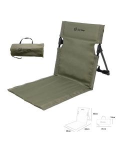 Portable Camping Chair with Backrest Cushion- Green