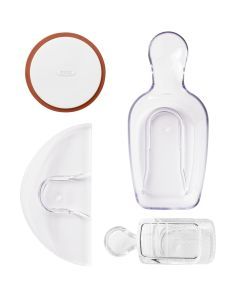 OXO Good Grips POP Accessories 4-Piece Baking Set – Brown Sugar Saver, Leveler, Scoop & Labels