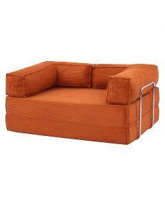 Levede Modular Sofa Bed Convertible L Shaped Sectional Foldable Lounge Orange