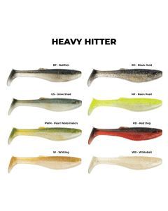 5 Pack of 4 Inch Rapala Crush City Heavy Hitter Soft Plastic Paddle Tail Lures