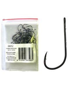50 Pack of Tsunami Size 6 Chemically Sharpened Black Nickel Baitkeeper Hooks