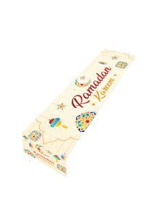 Beige Polyester Ramadan Kareem Table Runner