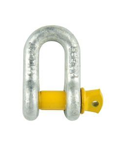 D Shackle 12mm 2T Rated Yellow