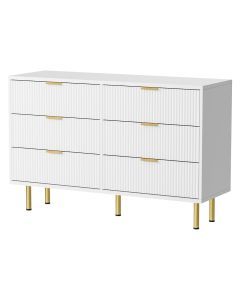 Levede Chest of 6 Drawers Storage Cabinet Hallway Tower Dresser Tallboy White