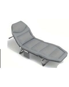 Portable Folding Bed: Single, Free Installation, Ideal for Camping - Gray