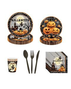 Halloween Party Dinnerware Set (140pcs)