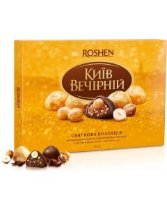 ROSHEN 176g Box of Kyiv Vechirny Chocolate Pralines Tsukerki - Product of Ukraine