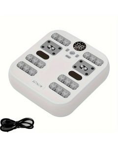 Foot Massager with Constant Temperature Heating & Magnetic Infrared Induction(White)