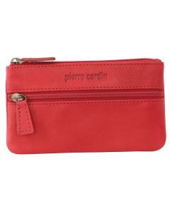 Pierre Cardin Womens Genuine Leather RFID Coin Purse Wallet - Red