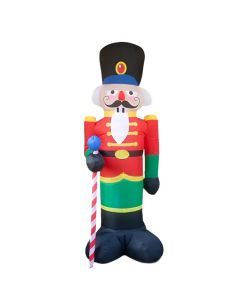 Walnut Soldier Christmas Decoration with LED Lights