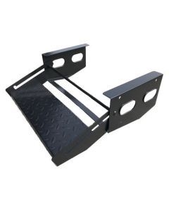 Black powder coated steel caravan camper step