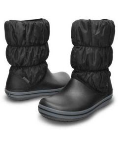 Crocs Womens Winter Puff Boots - Black/Charcoal