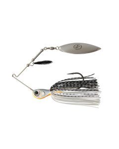TT Lures 3/8oz Tornado+ Tandem Blade Spinnerbait Lure - WHITE NIGHT