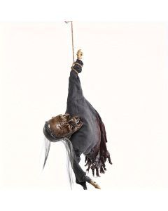 Skeleton Decoration with Glowing Eyes & Screaming Sound - Grey