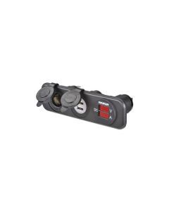 Narva Accessory /Dual USB Sockets and 12/24V DC LED Amp/Volt Meters 81185BL
