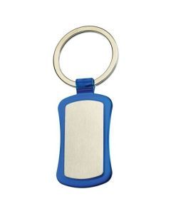 50x Duo Blue Key Tags Bulk - School Keyrings for Bags/Badges