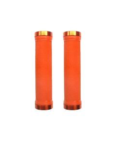 Trigram Lock-on Bike Grips Kraton Rubber 130mm with 2 side lock rings Orange