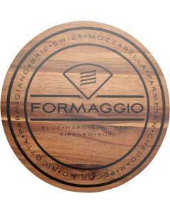 Euroline Round 30cm Acacia Wood Cheese Serving Cutting Board - Brown