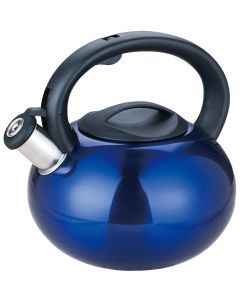 Royal Deluxe Stainless Steel Whistling Kettle 2.5L - Blue