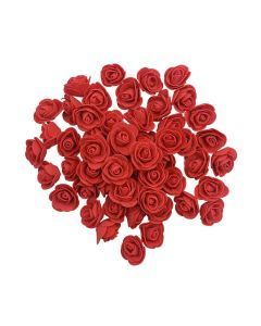 Vibrant Red 3.5cm Foam Rose Heads: Perfect for Rose Bear Crafts - Pack of 50