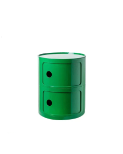 Minimalist Green Nightstands - Mid Century Round Coffee Tables with Storage