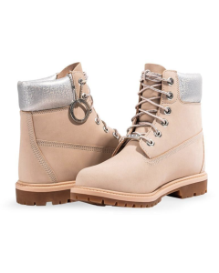 Timberland Womens Heritage 6 Inch Waterproof Leather Boots - Light Pink Nubuck