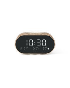 Lexon Ray Clock Lcd Alarm Clock With Temperature / Humidity Display - Gold