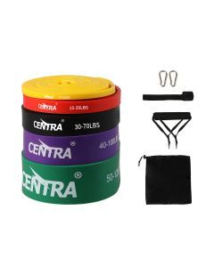 Centra Resistance Bands Heavy Duty Strength Fitness Exercise Loop Gym Yoga 11Pcs