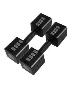 Centra A Pair 2.8kg-10kg Adjustable Dumbbells With Metal Weight Block Set Black
