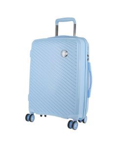 Pierre Cardin Inspired Milleni Cabin Luggage Bag Travel Carry On Suitcase 54cm (39L) - Blue