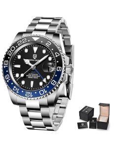 Men's Automatic Mechanical Sapphire Watch (Black Blue)