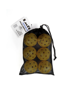 6x LUFT "Arrow 40" Pickleballs in Mesh Carry Bag - USA Pickleball Approved (Indoor & Outdoor Use)