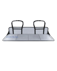 Foldable Car Camping Head Block with Storage Flannel Sleeping Pad Grey